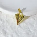 Gold-plated irregular heart pendant DIY accessory for custom charm bracelets and necklaces. - Irregular 3D Gold Peach Heart (F2034-3.5)