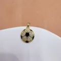 Gold football pendant with cubic zirconia, stylish micro-pave soccer charm for women. - Gold Soccer Trophy Charm