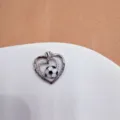 Silver-plated heart football pendant with cubic zirconia, stylish sports jewelry. - Heart Hollow Soccer (Inspiring Quote)