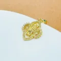 Gold Plated Zircon Religious Pendant DIY Necklace Charm Fashion Jewelry Accessory - Micro-inlaid Zirconia Religious Style (5)