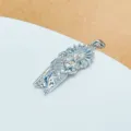 Silver plated cubic zirconia virgin mary pendant DIY charm necklace jewelry accessory - White Gold Plated Zirconia Virgin Mary Style (12)