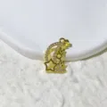 Exquisite gold-plated mom moon star zircon pendant closeup detail, shiny DIY necklace charm. - Gold Letter MOM Moon Star / Pendant Only (No Chain)