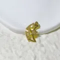 Gold-plated moon cat pendant with sparkling zircon. Exquisite detail view for necklace diy. - Gold Rhinestone Moon Cat / Pendant Only (No Chain)