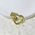 Goldener Herz Fußball Anhänger Detail, Strass besetzter DIY Schmuck Zubehör Charm. - Gold Herz SOCCER Fußball Stil (4)