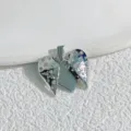 Europäischer luxuriöser Mikro-Zirkon Herz Kupfer Anhänger öffnbarer kleiner Detailaufnahme - Stil B Silber