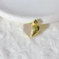 Gold-plated split pink shell heart pendant DIY charm for necklace bracelet jewelry making supplies - Dual-Tone Pink Mother-Of-Pearl Heart (F2034-3.5)