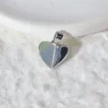 Silver tone heart shaped pendant charm for DIY jewelry making, elegant necklace accessory. - Gold Heart With Top Clasp (F2034-3.5)