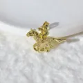 Gold-plated copper micro-paved cubic zirconia horse rider pendant DIY jewelry accessory - Silver Horse with Rider Style (M1022)