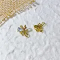 Perline distanziali zircone foglia fiocco placcato oro per accessori creazione gioielli DIY. - Stile Fiocco Foglia (5952432664381)