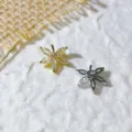 Charm foglia fiore in zircone gioiello DIY perlinas distanziatrice variante oro argento - Distanziatore Foglia Fiore (5952432664390)