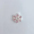 Exquisite rosa weiße Zirkon Schneeflocke Abstandshalter Perle für DIY Schmuck basteln. - Rosa und Weißer Schneeflockenstil (17)