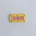 Rame placcato oro quadrato rosa zircone fai da te fascino braccialetto accessorio - Maglia Quadrata Oro Rosa (3)