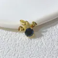 Vergoldeter Zirkon Fledermaus Anhänger DIY Schmuck Accessoire für Kette und Armband. - Goldene Fledermaus mit Schwarzen Augen