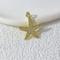 Vergoldeter Mikro-Zirkonia Seestern Anhänger Detail, elegantes Schmuckstück im Ozean Stil. - Seestern Stil 1 (TD00087-1) / Gold