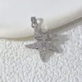 Silberner Mikro-Pave Zirkon doppelter Seestern Anhänger Mode Schmuck Accessoire für Damen - Doppelschicht Seestern 2 (TD00087-8)