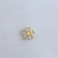 Vergoldeter Zirkonia Blumen Zwischenperle DIY Schmuck Zubehoer Detailansicht Ansicht. - Goldener Strass Fünfblättriger Blumenstil (30)