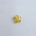 Mikro-eingefasster gelber Zirkonia fünfblättriger Blumen DIY Schmuck Zubehör Makrodetails. - Gelbe Fünfblättrige Blume Stil (31)