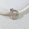 Ozean-Serie Seestern Muschel Anhänger, silberfarbenes Kupfer mit funkelnden Zirkonia Steinen. - Silberner Seestern Muschel Rund Stil (11) / Silber