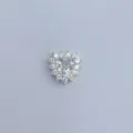 Ciondolo charm per bracciale DIY zircone pavé a forma di cuore dettaglio accessorio - Maglia Cuore Intarsiato Argento (16)