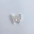 Dettaglio charm fai da te farfalla zircone squisito, accessorio cristallo micro-incastonato. - Ciondolo Farfalla Intarsiato Argento (24)