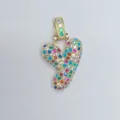 Vergoldeter bunter Strassstein Buchstabe y Anhänger stilvolles Schmuck Accessoire Damen. - Buchstabe Y (Artikel 4674)