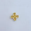 Zirkon Mikro-Pavé Kreuz Blume DIY Schmuck Komponente Detailaufnahme mit gelben Steinen. - Gelber Strass Kreuzblumen-Stil (24)