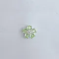 Zirkon Blumen Anhänger Detailansicht, Mikro Pave grüner Stein DIY Schmuck Verbinder - Grüne Fünfblättrige Blume Stil (38)