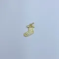 Vergoldeter Weihnachtsstrumpf Mikropavé Zirkonia Anhänger DIY Charm Schmuckzubehör Basteln. - Weihnachtssocken-Stil (2) / Gold