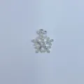 Silberner Schneeflocken Anhänger Zirkonia Mikro Pave DIY Schmuck Zubehör Accessoire Teil neu. - Schneeflockenstil (3) / Silber