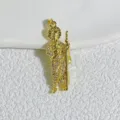 Ciondolo santo religioso in ottone bagnato oro micro zircone accessorio gioielli DIY - Stile Figura Religiosa (1)