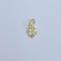 Vergoldeter Herz Zirkonia Anhänger DIY Schmuck Accessoires für Damen Tägliche Kleidung - Mini Herz (17)