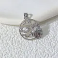 Exquisiter silberfarbener Meeres-Stil Kristallanhänger mit filigranen Zirkonbesätzen. - Qualle (Stil 8)