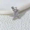 Echtes feines Zirkonia Seestern Anhänger mit Muschel Detail, maritimes Schmuck Accessoire. - Kleiner Seestern Muschel 2 (TD00087-16)