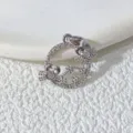 Exquisiter mariner silberfarbener Zirkonia Anhänger Charms für DIY Schmuckherstellung Basteln - Cartoon Schleife (Stil 16)
