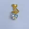 Vergoldeter Schmetterling Zirkonia Anhänger DIY Schmuckherstellung Halskette Zubehör - Goldene Basis Hohle Schmetterling Strass Stil (06)