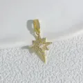 Gold pave crystal star pendant universal clasp necklace fashion DIY charm accessory - Full Rhinestone Octagonal Star (6) / Gold