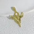 Gold angel wings pendant charm necklace universal buckle women fashion minimalist jewelry item - Rhinestone Angel Wings (8) / Gold