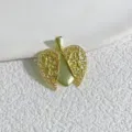 Goldfarbiger Schmetterling Herz Anhänger Kupfer Zirkonia 18K Vergoldeter Schmuck SKU - Stil I