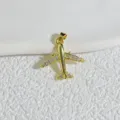 Exquisito colgante de avión 3D con pedrería brillante, ideal para manualidades de joyería. - Estilo C / Dorado