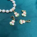 Gold-plated pearl bracelet and mother-of-pearl gourd pendant jewelry DIY accessories. - Gourd Pendant Universal Clasp