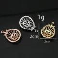 Cobre chapado en oro 18k hueco gota de agua perla bandeja DIY joyería hallazgos y ajustes - Estilo Hueco Gota de Agua (PJ0084) / Rosa oro