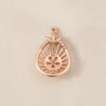 Prachtige roségouden druppel hanger zetting DIY sieraden accessoire met micro zirkoon. - Roségoud