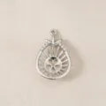 Koper verguld witgoud druppel holle hanger blank DIY sieraden accessoire met zirkonia stenen - Zilver
