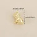 Pendentif bouledogue français 3D en laiton plaqué or pour accessoires de bijoux DIY. - Or