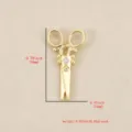 Gold scissor pendant detail showing size and weight specifications for DIY jewelry crafting. - Gold