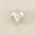 Silberfarbenes Herz Anhänger Metall Charms für DIY handgemachte Schmuck Accessoires zum Basteln. - Silber