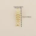 Gold fish bone pendant DIY jewelry accessory 18k plated copper unique personality charm for crafts - Gold