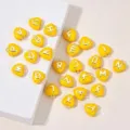 Gele emaille hart brief bedels volledige set A-Z voor DIY sieraden accessoires. - Letter A / Teder Geel
