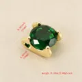 Vergoldeter Messing Kralle gefasst grüne Zirkon Anhänger DIY Schmuck Abstandshalter Perle 11mm - Gold