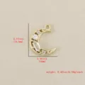 Vergoldeter Mond Zirkonia Anhänger DIY Schmuck Zubehör Komponente 18.5x10mm 0.58g Stk - Gold
